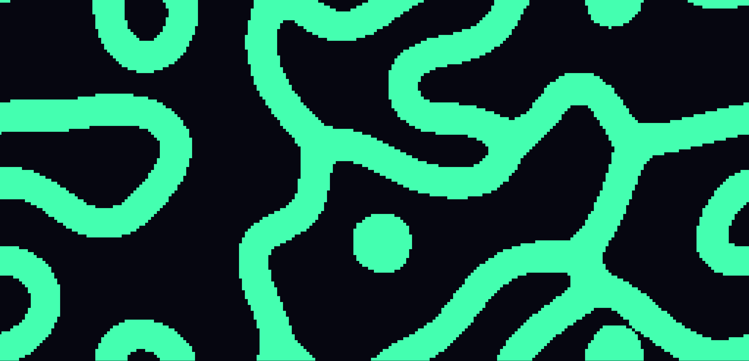 Slime mold simulation running in a checkbox grid